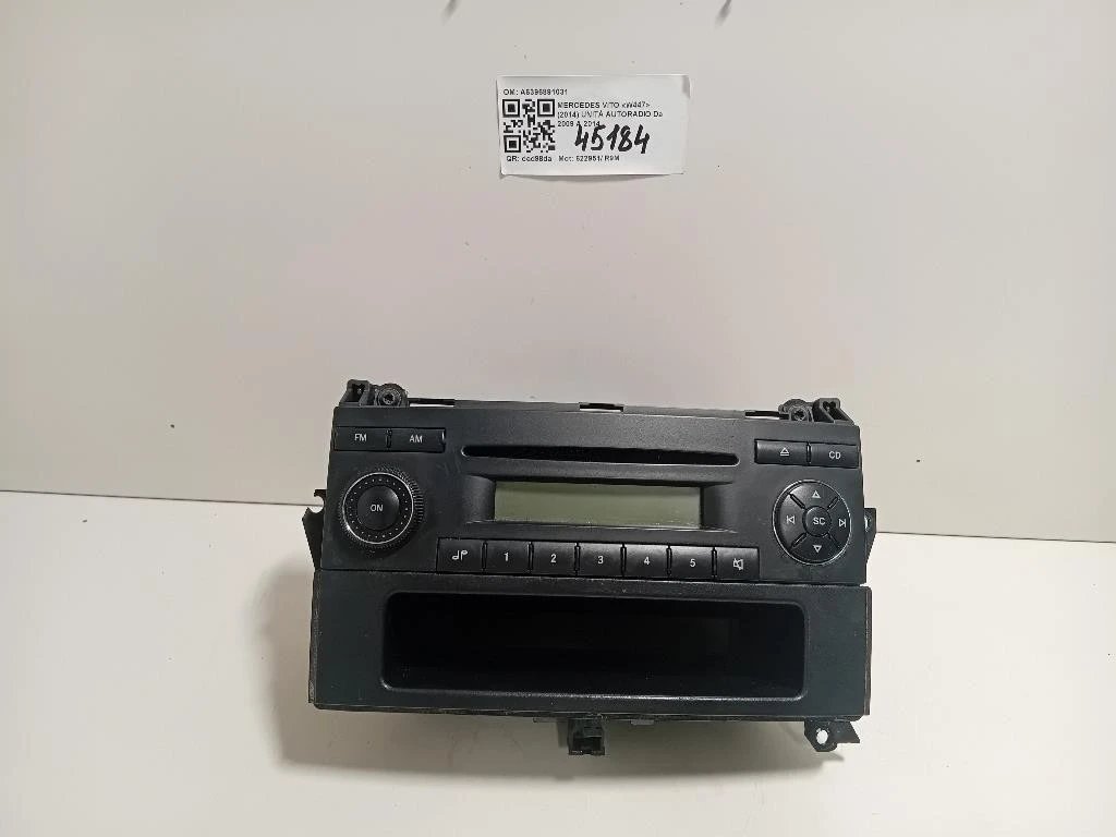 Unità Autoradio A6396891031 Mercedes VITO W447 2014