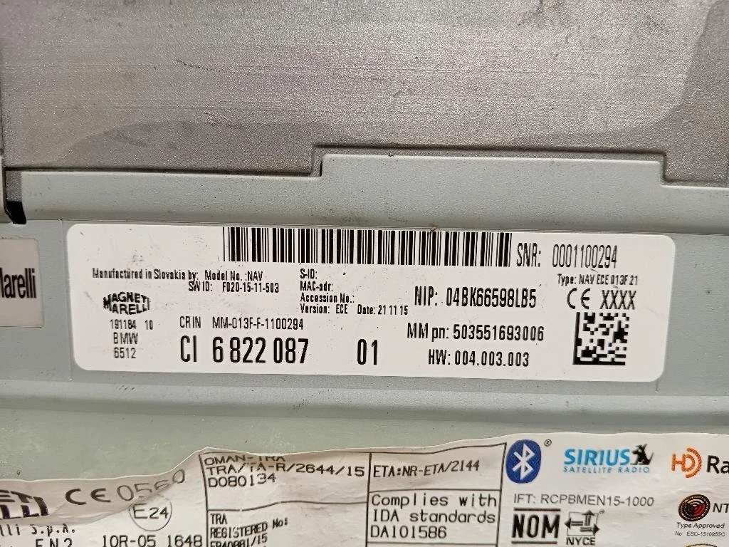 Unità Autoradio 6822087 Mini MINI Cooper F56 2014