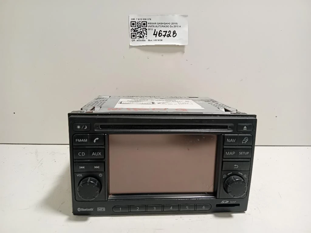 Unità Autoradio 7 612 830 076 Nissan Qashqai+2 2010