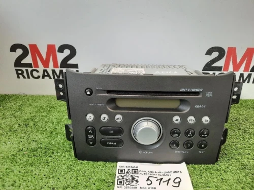 Unità Autoradio 93194642 Opel Agila B 2008