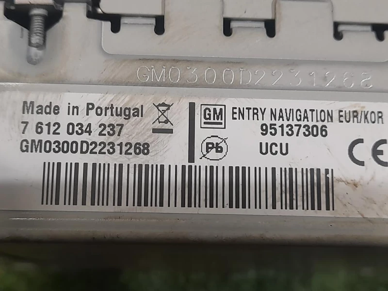 Unità Autoradio 95137306 Opel Astra J 2012
