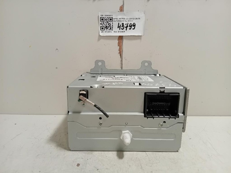 Unità Autoradio 20983513 Opel Astra J 2012