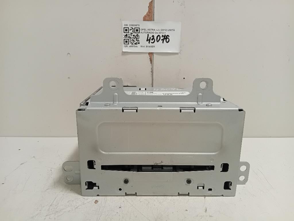 Unità Autoradio 22800670 Opel Astra J 2012