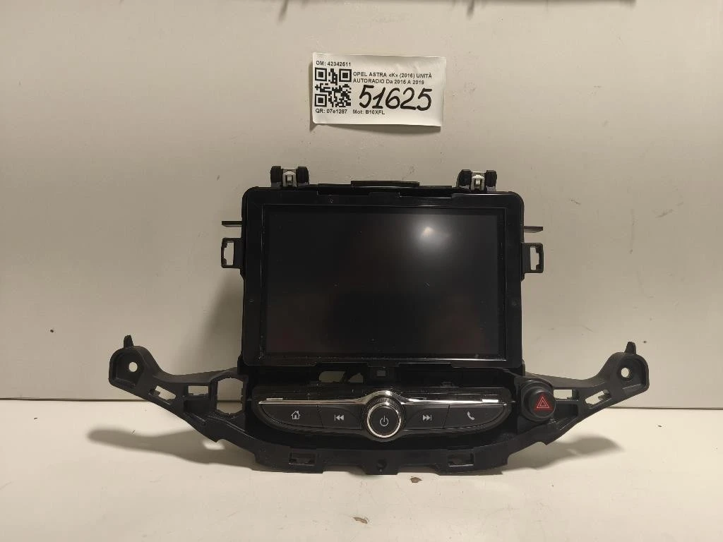 Unità Autoradio 42342511 Opel Astra K 2016