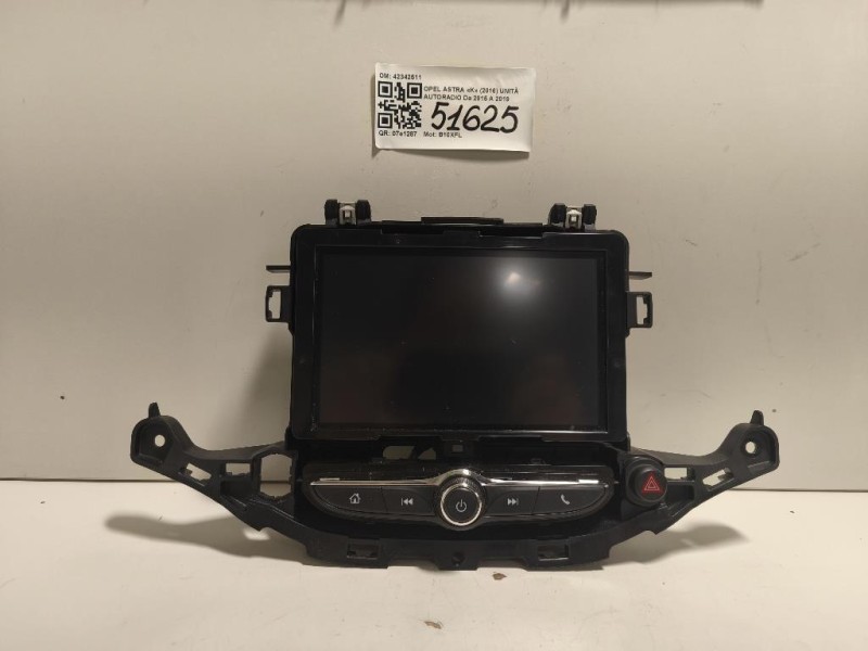 Unità Autoradio 42342511 Opel Astra K 2016