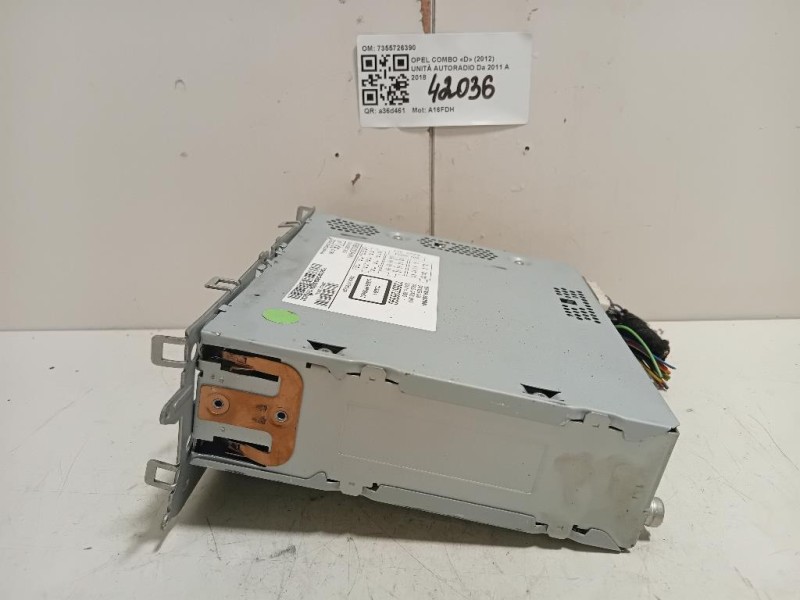Unità Autoradio 7355726390 Opel Combo D 2012