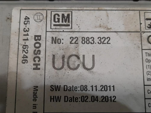 Unità Autoradio 453116246 Opel Insignia A 2009