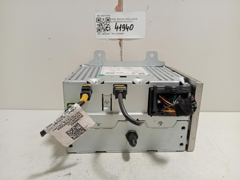 Unità Autoradio 95371916 Opel Mokka 2013