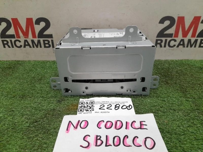 Unità Autoradio 22976602 Opel Zafira C 2012