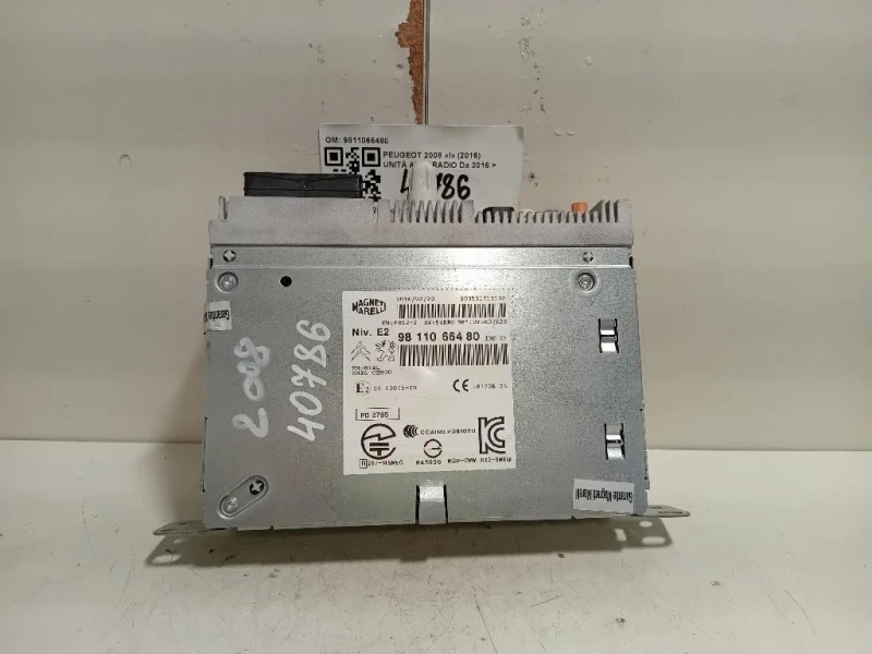 Unità Autoradio 9811066480 Peugeot 2008 I 2016