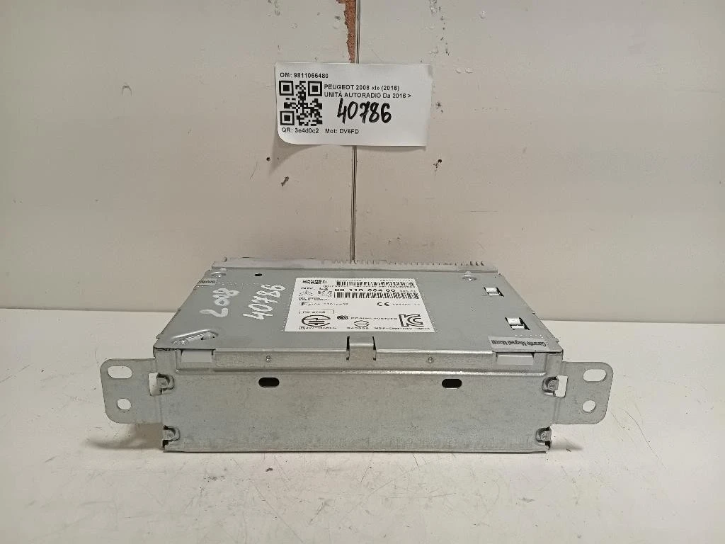 Unità Autoradio 9811066480 Peugeot 2008 I 2016