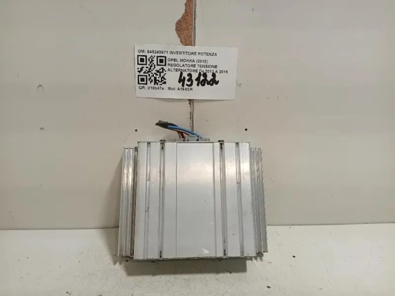 Regolatore Tensione Alternatore 545249971 INVERTITORE POTENZA Opel Mokka 2013
