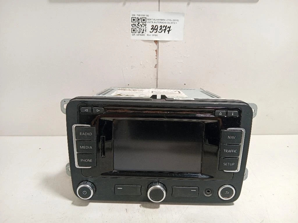 Unità Autoradio 7N5 035 192 Seat Alhambra 710 2010