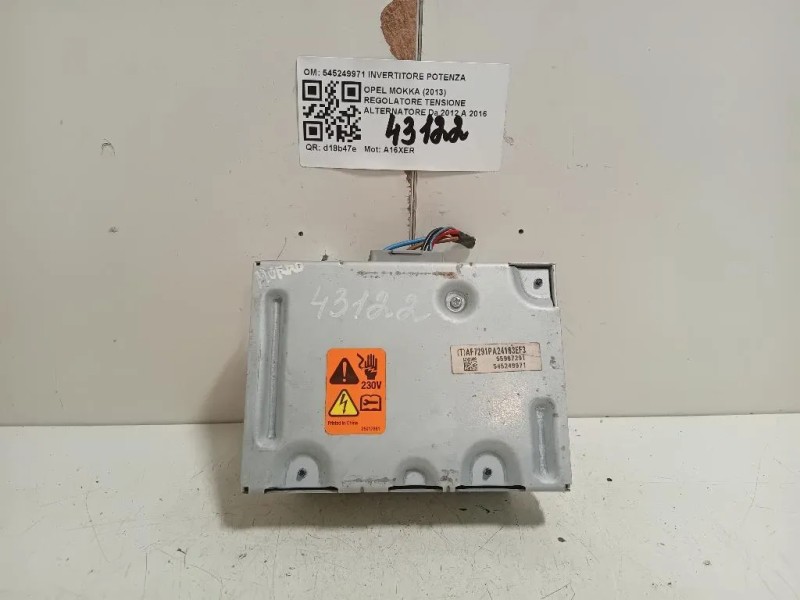 Regolatore Tensione Alternatore 545249971 INVERTITORE POTENZA Opel Mokka 2013