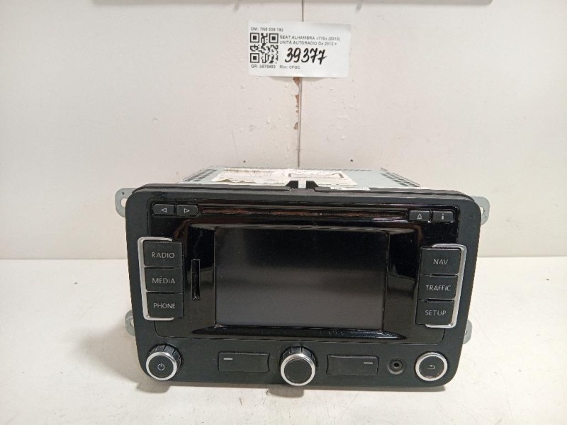Unità Autoradio 7N5 035 192 Seat Alhambra 710 2010