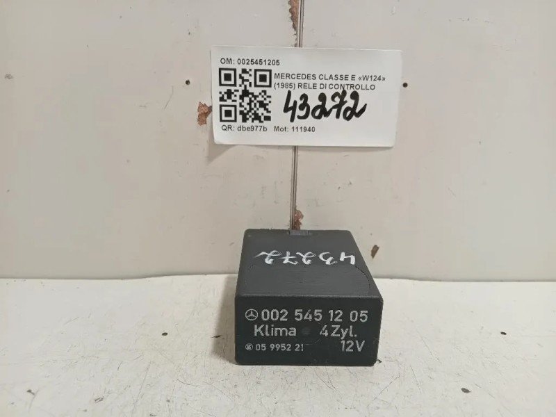 RELE DI Controllo 0025451205 Mercedes Classe E W124 1985