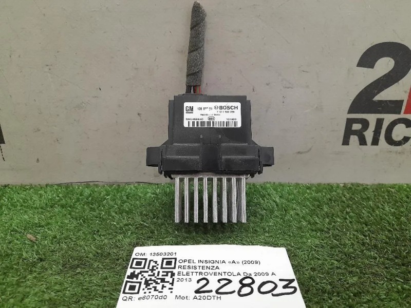 Resistenza Elettroventola 13503201 Opel Insignia A 2009