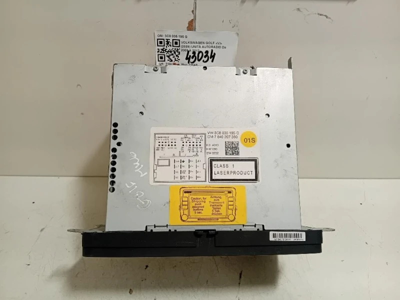 Unità Autoradio 3C8 035 195 G Volkswagen GOLF VI 2009