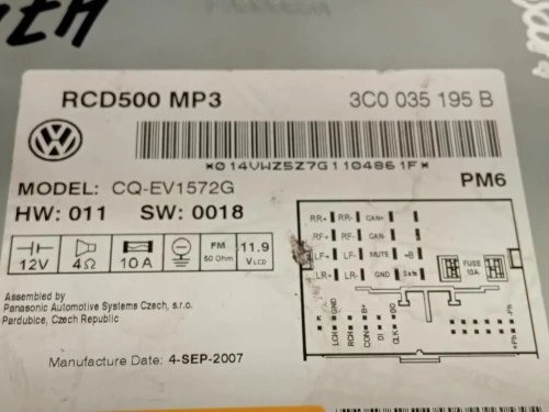 Unità Autoradio 3C0035195B Volkswagen Passat V 2005