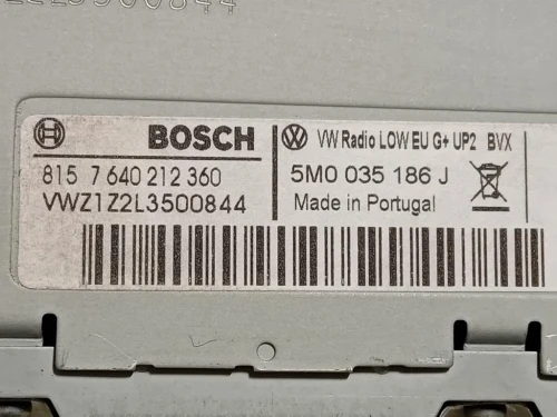 Unità Autoradio 5M0 035 186 J Volkswagen POLO VI 2009