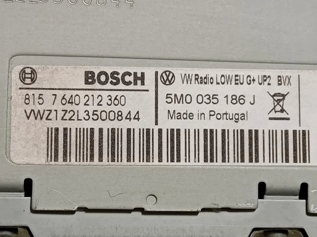 Unità Autoradio 5M0 035 186 J Volkswagen POLO VI 2009