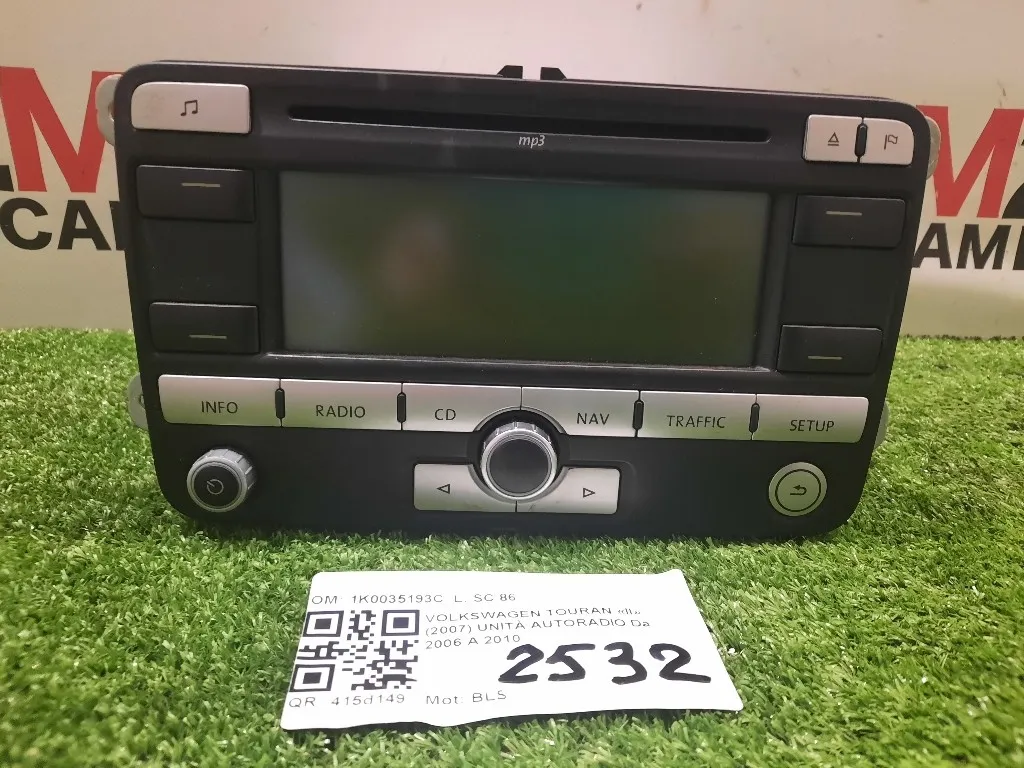 Unità Autoradio 1K0035193C Volkswagen Touran II 2007