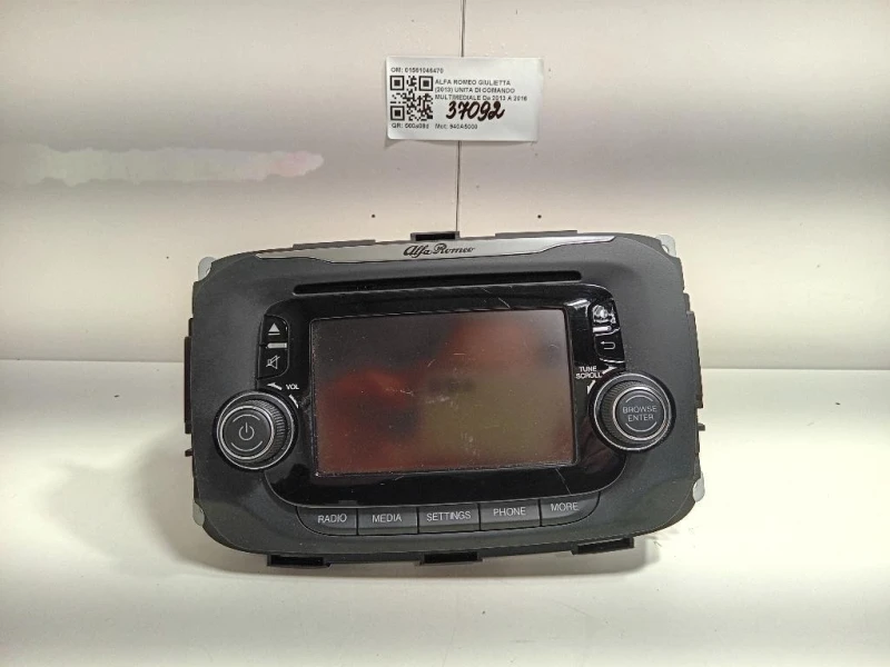 Unita DI Comando Multimediale 01561046470 Alfa Romeo Giulietta 2013