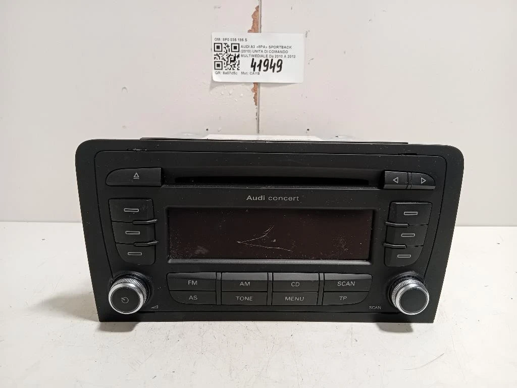 Unita DI Comando Multimediale 8P0 035 186 S Audi A3 8PA Sportback 2010