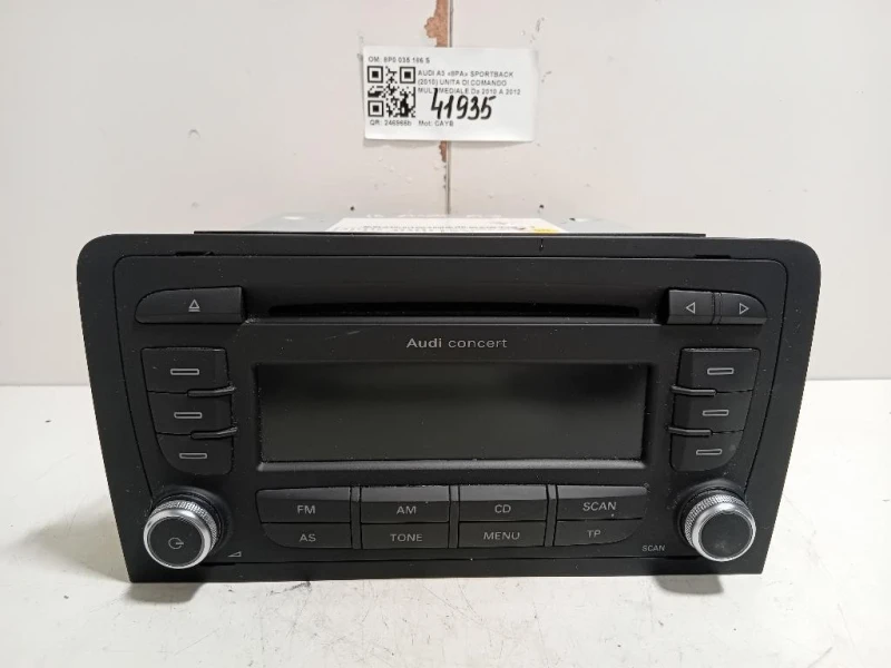 Unita DI Comando Multimediale 8P0 035 186 S Audi A3 8PA Sportback 2010