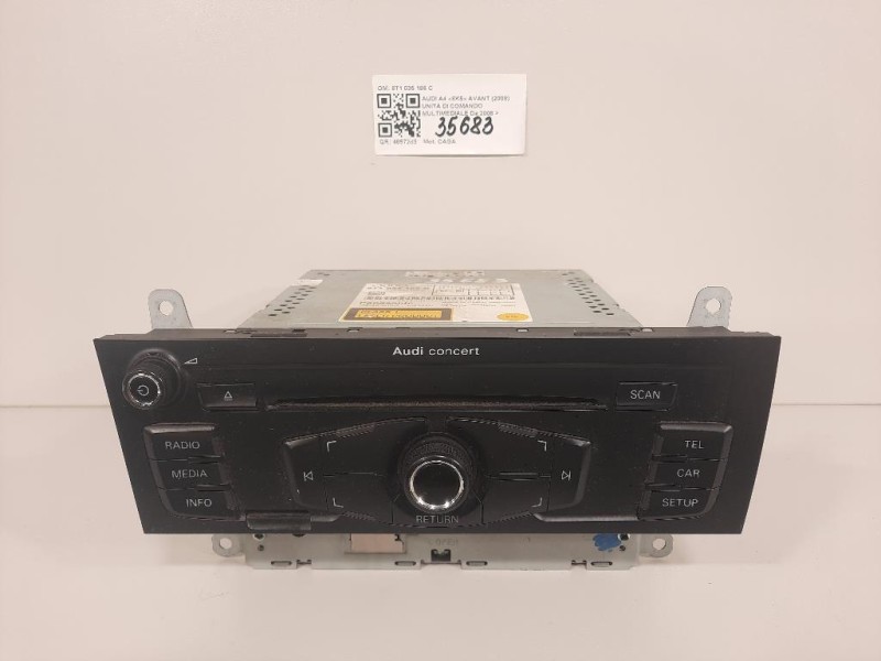 Unita DI Comando Multimediale 8T1 035 186 C Audi A4 8K5 Avant 2008
