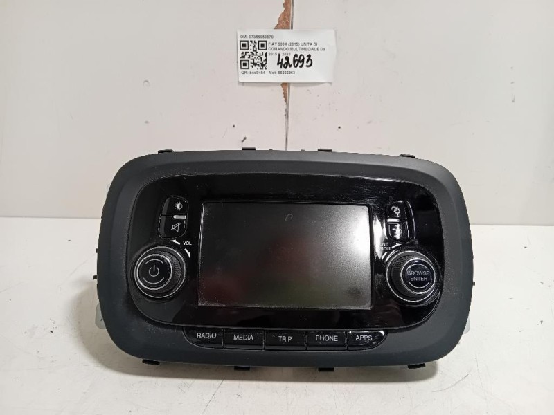 Unita DI Comando Multimediale 07356050970 Fiat 500X 2015