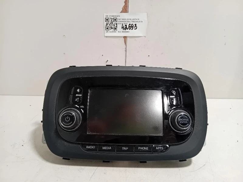 Unita DI Comando Multimediale 07356050970 Fiat 500X 2015