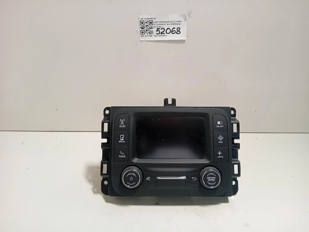 Unita DI Comando Multimediale 07356350720 Jeep Renegade 2018