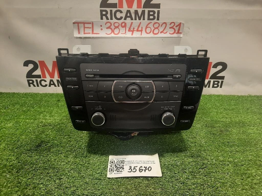 Unita DI Comando Multimediale GSL1669RX CQ-EM4970VT Mazda 6 III 2013