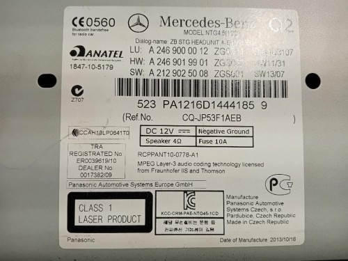 Modanatura Adesiva Montante Parabrezza DX A1716903025 Mercedes Classe SLK R171 2004