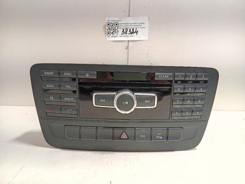 Unita DI Comando Multimediale A2469000012 Mercedes Classe B W246 2012