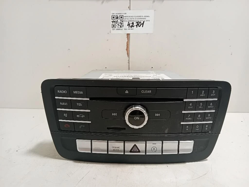 Unita DI Comando Multimediale A2469011106 Mercedes Classe B W246 2012