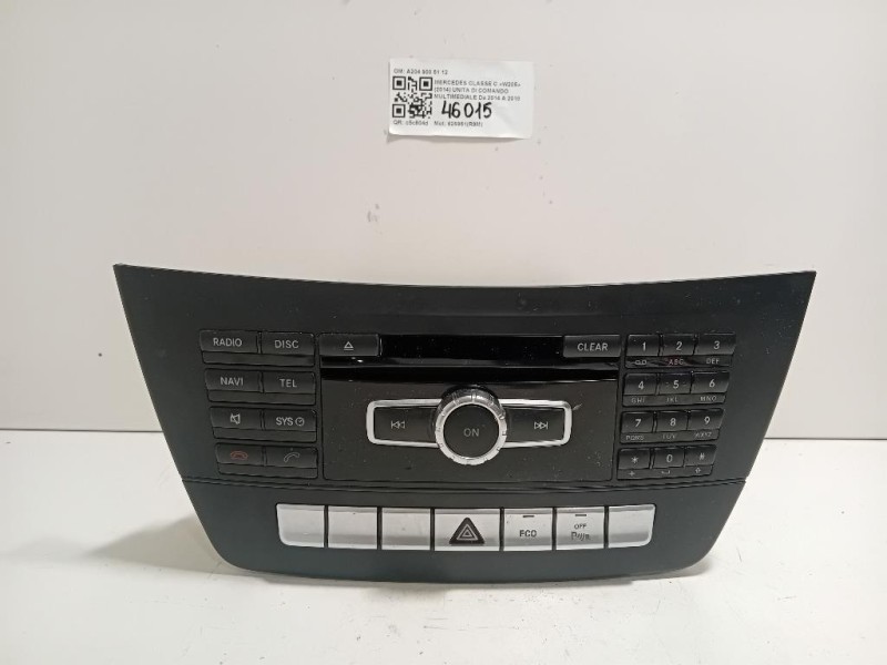 Unita DI Comando Multimediale A204 900 51 12 Mercedes Classe C W205 2014
