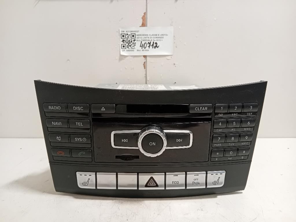 Unita DI Comando Multimediale A2129005327 Mercedes Classe E W212 2013