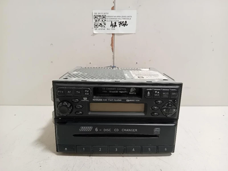 Unita DI Comando Multimediale 28113 VK701 Nissan Navara 2005