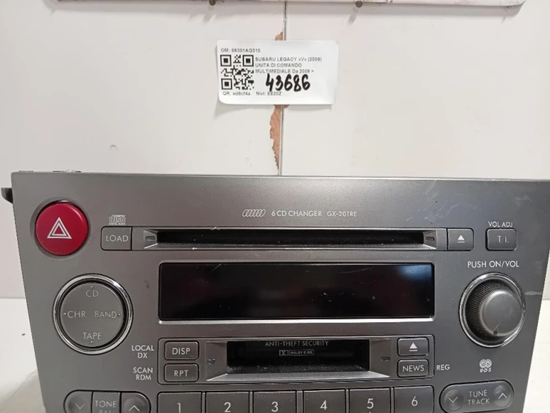 Unita DI Comando Multimediale 86301AG310 Subaru Legacy V 2009