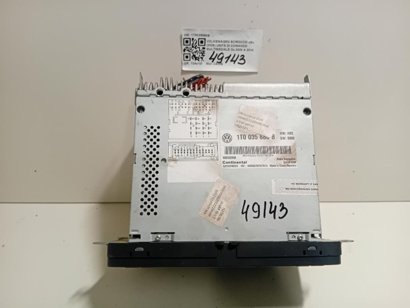 Unita DI Comando Multimediale 1T0035680B Volkswagen Scirocco III 2009