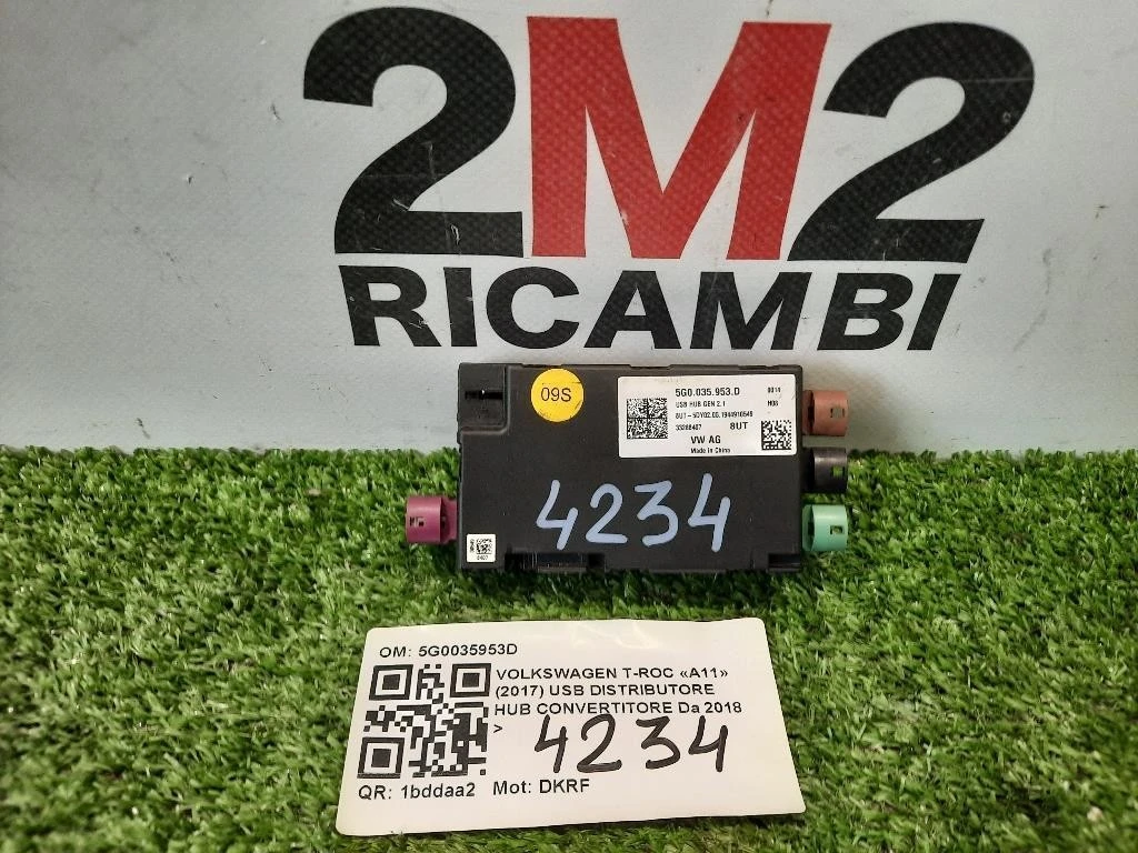 USB Distributore HUB Convertitore 5G0035953D USB GOLF TIGUAN Volkswagen T-roc 2017