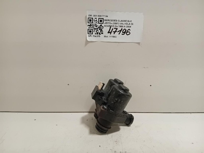 Valvola DI Scarico 0018307784 1147412114 Mercedes Classe SLK R170 1997