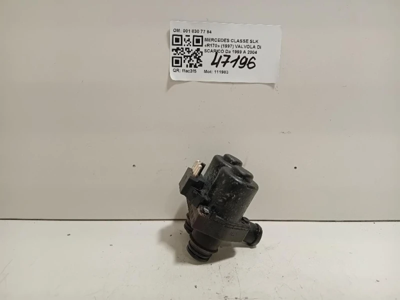 Valvola DI Scarico 0018307784 1147412114 Mercedes Classe SLK R170 1997