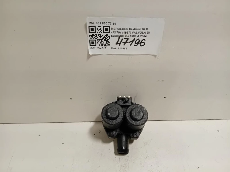 Valvola DI Scarico 0018307784 1147412114 Mercedes Classe SLK R170 1997