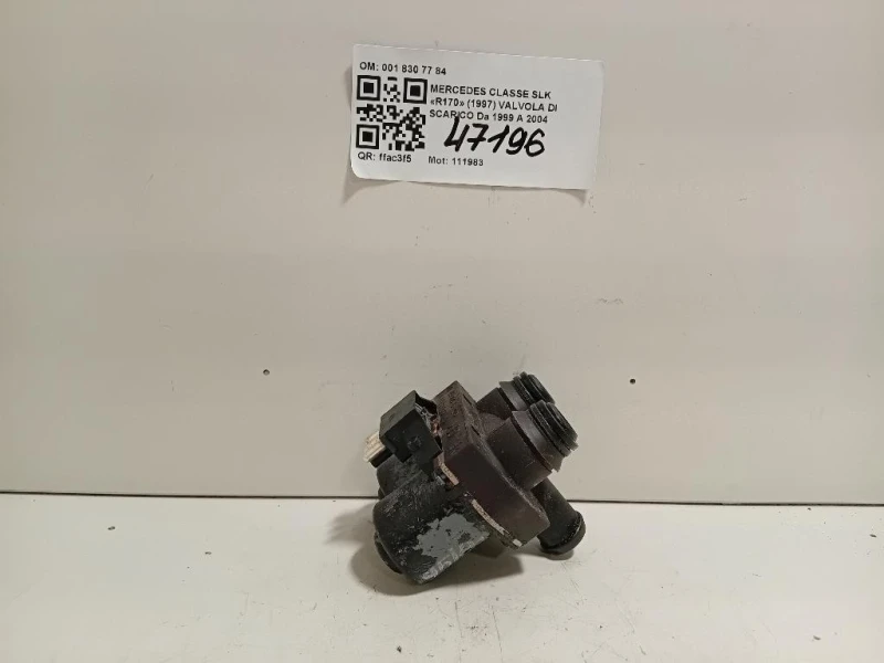 Valvola DI Scarico 0018307784 1147412114 Mercedes Classe SLK R170 1997