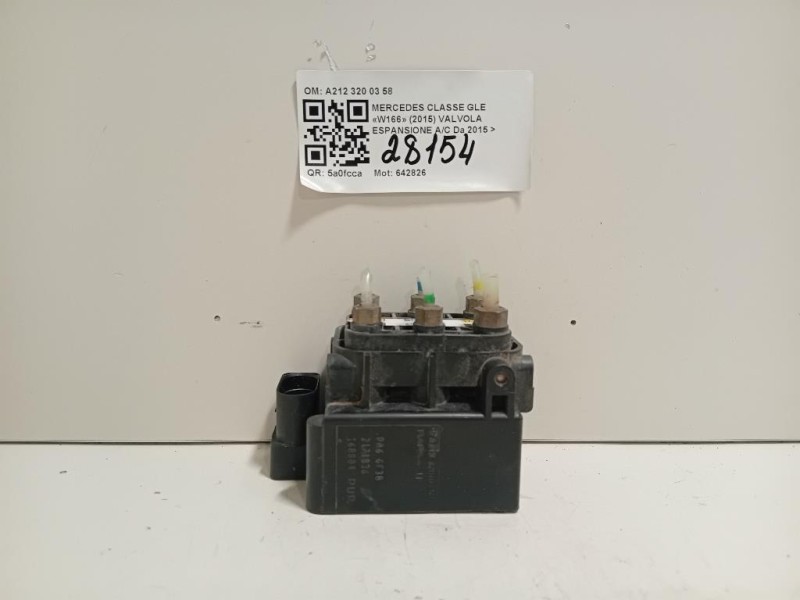 Valvola Espansione AC A212 320 03 58 VALVOLE SOSPENSIONE PNEUMATICO Mercedes Classe GLE W166 2015