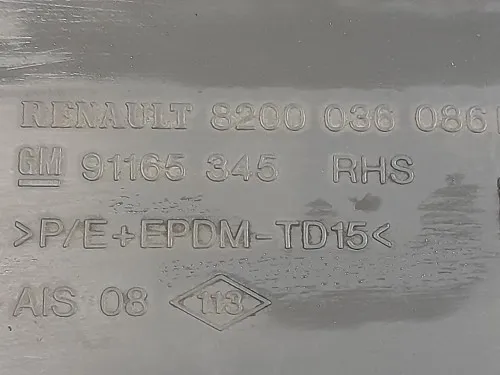 Modanatura Adesiva Porta ANT DX 91165345 Renault Trafic III 2007