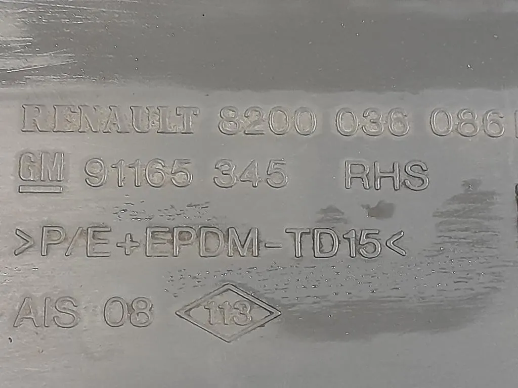 Modanatura Adesiva Porta ANT DX 91165345 Renault Trafic III 2007